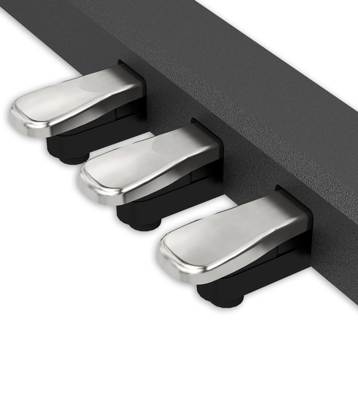 3 pedais do piano digital Roland modelo F107 BKX