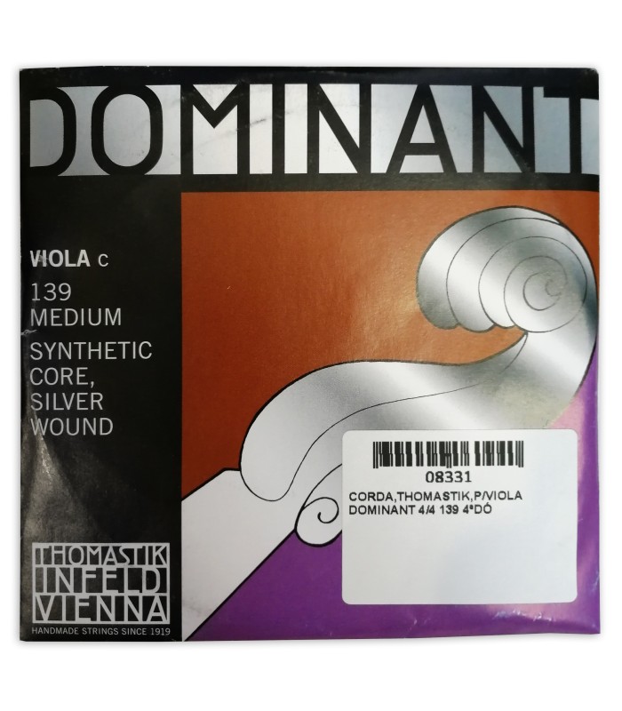 Corda Thomastik modelo Dominant 139 4ª Dó para viola de tamanho 4/4