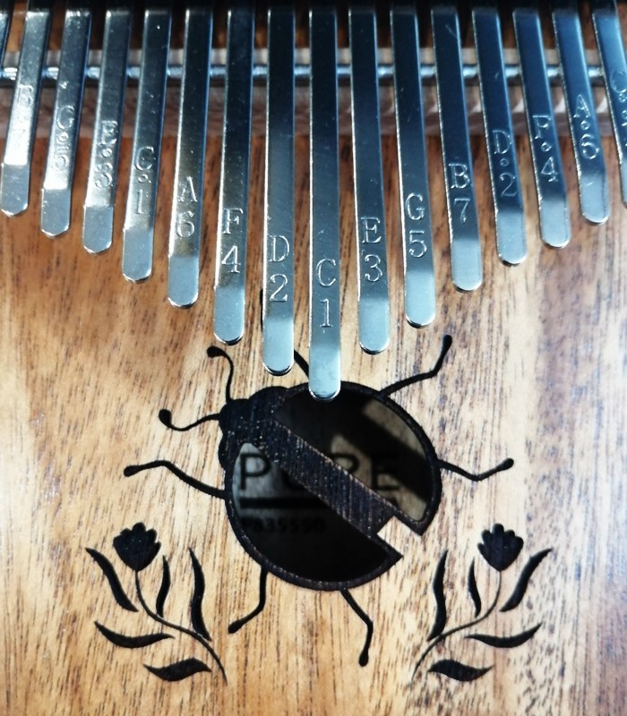 Soundhole and keys detail of the kalimba Gewa model F835550