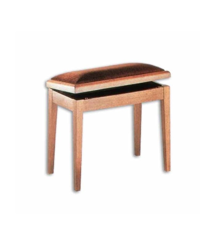 Discaciatti piano bench 205SM Mahogany Rectangular Beige Box