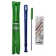 Flauta de bisel Hohner modelo 9508 Melody Line Soprano na cor azul escura e com acessórios