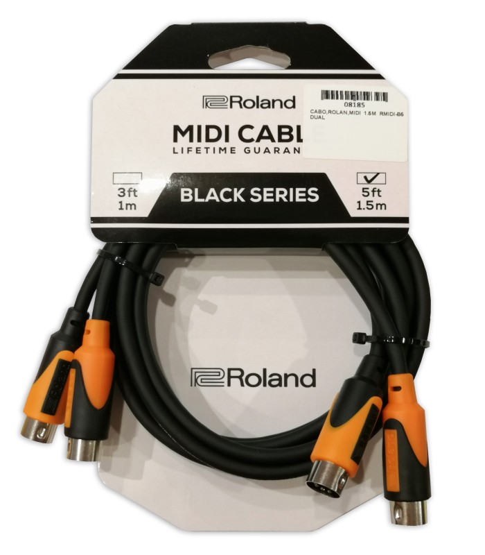 Cable Roland modelo RMIDI-B5 MIDI Dual de 1.5 metros