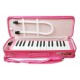 Melodica modelo Record M 32RK en color rosa en el interior del estuche