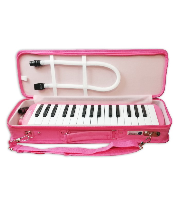 Melódica Record model M 32PK in pink inside its case