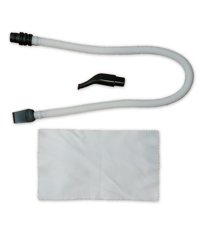 Blowing tube, mouthpiece and cleaning cloth of the melódica Record model M 32PK pink