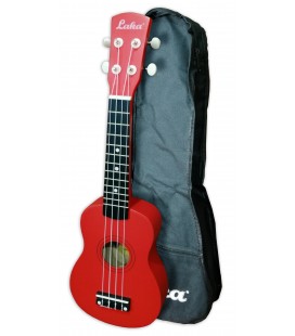 Ukulele Soprano Laka VUS5RD Vermelho com Saco