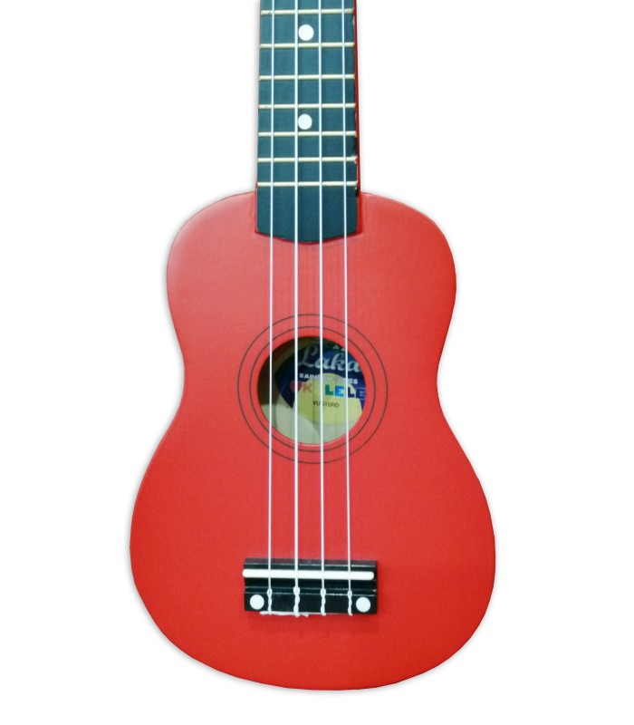 Top of the soprano ukulele Laka model VUS5RD