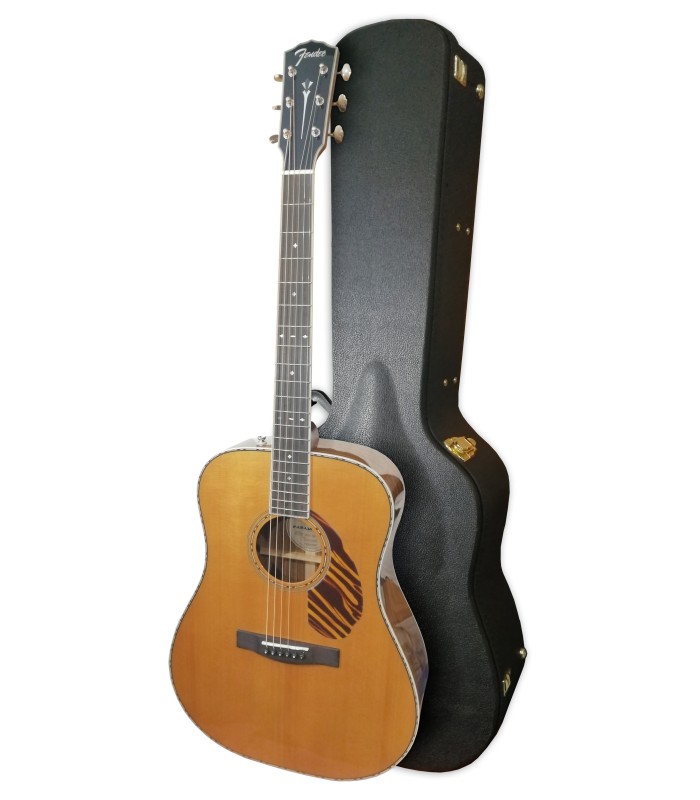 Guitarra electroacústica Fender modelo Paramount PD 220E Dreadnought Natural con estuche