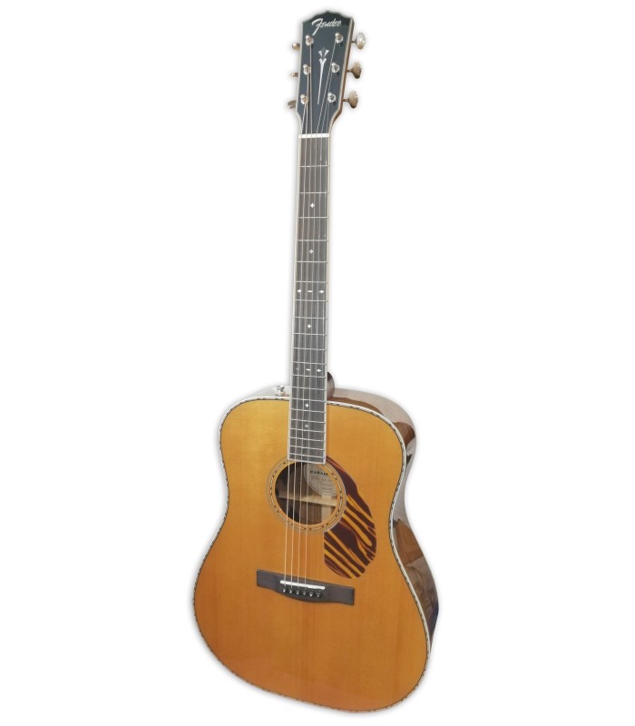 Guitarra eletroacústica Fender modelo Paramount PD 220E Dreadnought com acabamento natural 