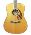 Solid spruce top of the electroacoustic guitar Fender modelo Paramount PD 220E Dreadnought Natural