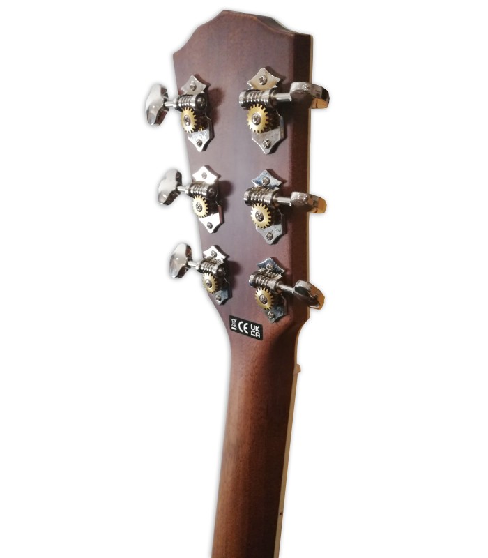 Clavijero de la guitarra electroacústica Fender modelo Paramount PD 220E Dreadnought Natural