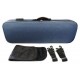 Case Rapsody model City with rectangular shape and in blue color for 4/4 size violin