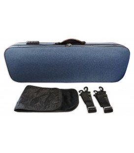 Estojo Rapsody modelo City de forma retangular em cor azul para violino de tamanho 4/4