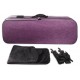 Case Rapsody model City with rectangular shape and in violet color for 4/4 size violin