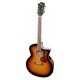 Guitarra eletroacústica Guild modelo F 250CE Jumbo Cutaway com acabamento Antique Burst