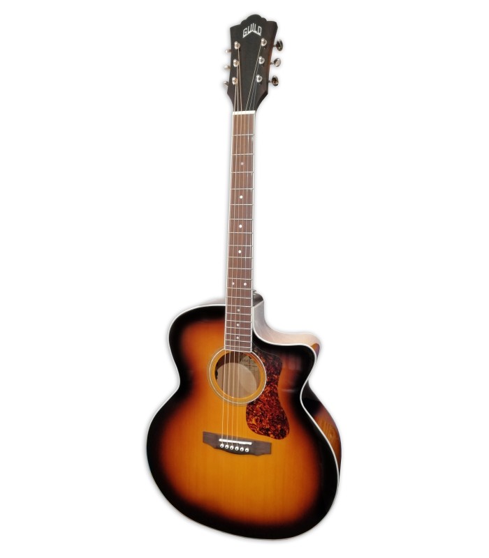 Guitarra electroacústica Guild modelo F 250CE Jumbo Cutaway con acabado Antique Burst