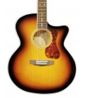 Tapa de la guitarra electroacústica Guild modelo F 250CE Jumbo Cutaway Antique Burst