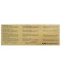 Folheto com informação sobre a flauta de bisel Aulos Garklein modelo 501-S sopranino
