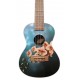 Mahogany top with 'Orchid' illustration of the concert ukulele Flight model AUC-33