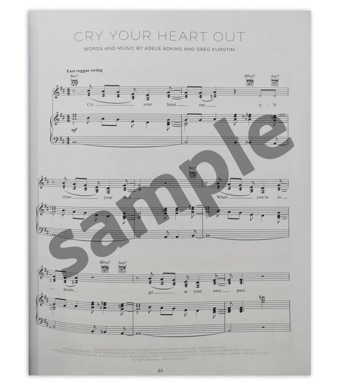 Adele 30 HL book sample