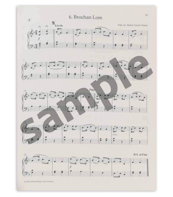 Amostra do livro Scottish Folk Tunes for Piano