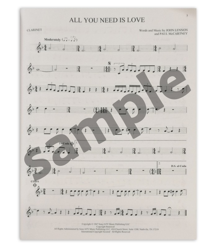 Muestra del libro First 50 Songs You Should Play on Clarinet