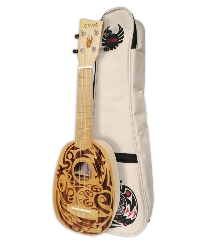 Ukulele soprano VGS modelo K-PA-BBH Pineapple Manoa con funda
