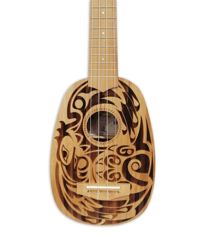 Bamboo top of the soprano ukulele VGS model K-PA-BBH Pineapple Manoa