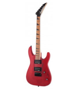 Guitarra eléctrica Jackson modelo JS24 DKAM Dinky en color rojo