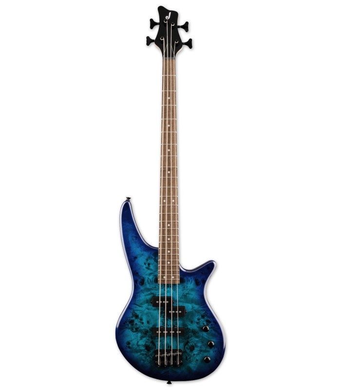 Guitarra baixo Jackson modelo JS2P Spectra Bass com acabamento azul