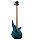 Guitarra baixo Jackson modelo JS2P Spectra Bass com acabamento azul