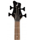 Head of the bass guitar Jackson model JS2P Spectra Bass Blue Burst