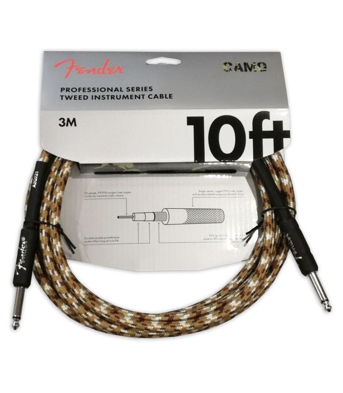Guitar cable Fender model Professional Desert Camo 3 meters