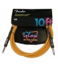 Guitar cable Fender model Professional Glow in Dark Orange 3 meters