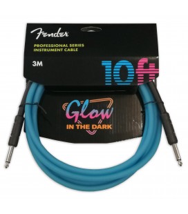 Cabo Fender modelo Professional Glow in Dark Blue 3 metros para guitarra
