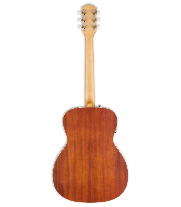 Back and sides of the acoustic guitar Fender model Tim Armstrong Hellcat All Mahogany
