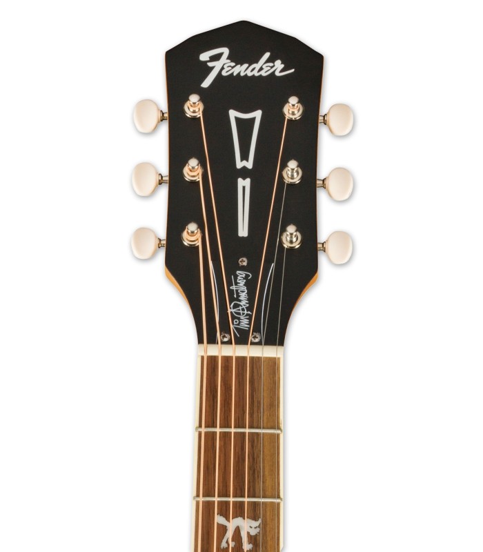 Cabeça da guitarra acústica Fender modelo Tim Armstrong Hellcat All Mahogany