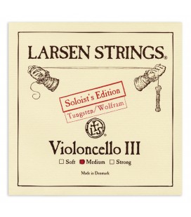 Corda individual Larsen modelo Soloist 3ª Sol Média para violoncelo de tamanho 4/4