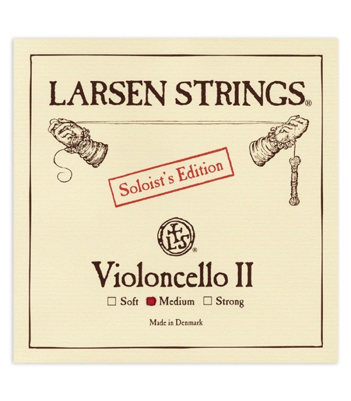 Cuerda individual Larsen modelo Soloist 2ª Ré Média para violonchelo de tamaño 4/4
