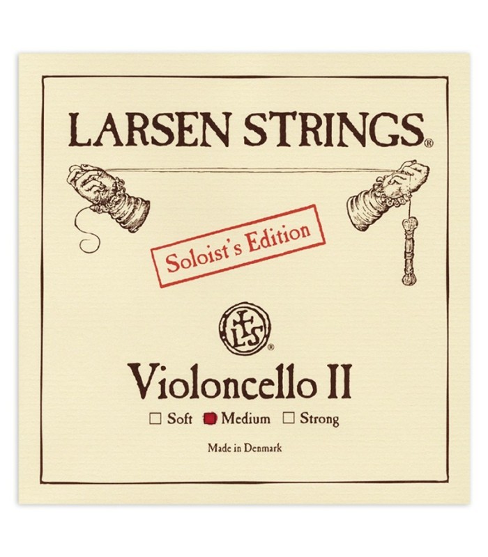 Cuerda individual Larsen modelo Soloist 2ª Ré Média para violonchelo de tamaño 4/4