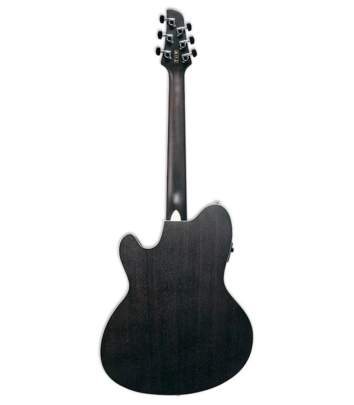 Fundo e ilhargas em Sapele da guitarra eletroacústica Ibanez modelo Talman TCM50 GBO