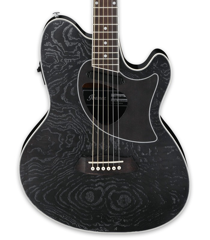 Tampo em freixo da guitarra eletroacústica Ibanez modelo Talman TCM50 GBO