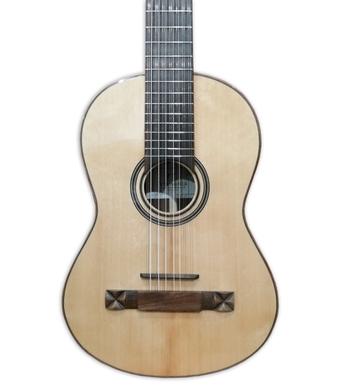 Tapa en abeto de la viola da Terra Artimúsica modelo VA04S Terceira Simples de 18 cuerdas