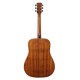 Fundo e ilhargas em Okoume da guitarra folk Ibanez modelo AW65LG Dreadnought