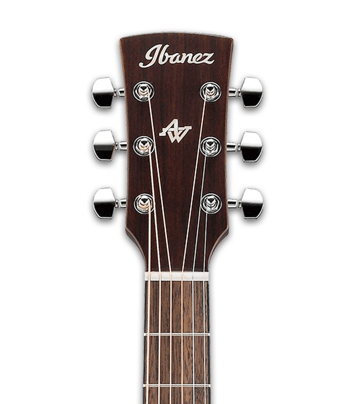 Head of the folk guitar Ibanez model AW65LG Dreadnought