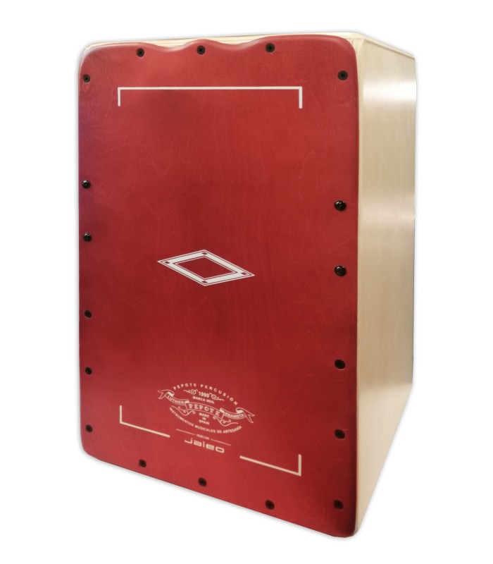 Cajon Pepote modelo Jaleo con tapa en acabado bordeaux