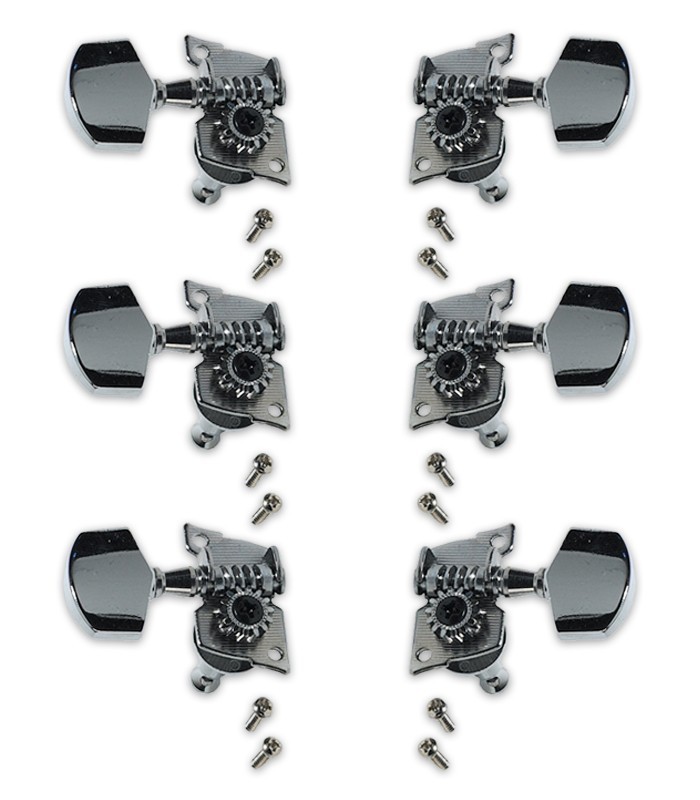 Tuning machines Fire&Stone model 545500 chromed plated for acoustic guitar