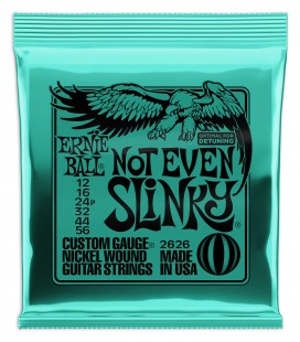 Capa do jogo de cordas Ernie Ball modelo 2626 Not Even Slinky Nickel Wound calibre 012 a 056 para guitarra elétrica
