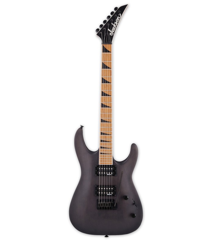 Guitarra eléctrica Jackson modelo JS24 DKAM Dinky en color negro