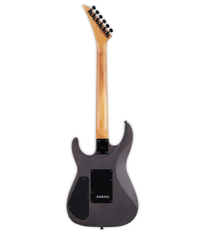 Espalda de la guitarra eléctrica Jackson modelo JS24 DKAM Dinky negro